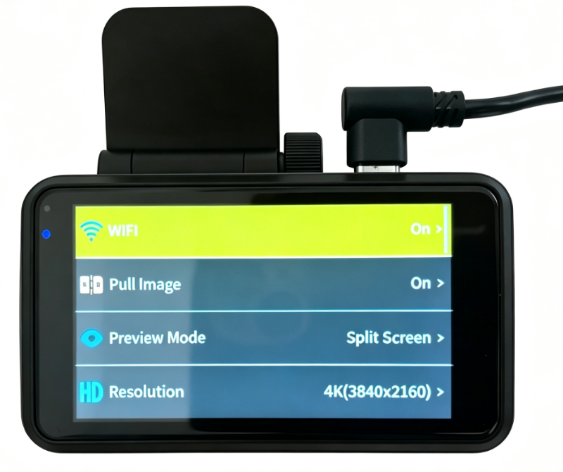WiFi On, Pull Image, Split-screen preview and 4K resolution